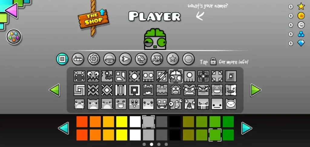 icons in geometry dash